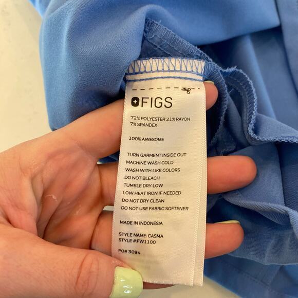 Figs Casma Three-Pocket Scrub‎ Top Blue Size XXS - Picture 7 of 7